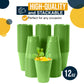 Exquisite Party Solids 12 Oz Lime Green Plastic Cups For Party Supplies 50 Pack | Lime Green Disposable Cups Plastic | Disposable Drinkware