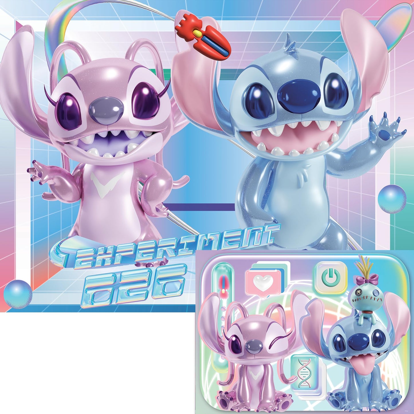 Prime 3D Stitch Double-Sided Puzzle - 200 Piece 3D/2D Lenticular Game for Kids & Families, 24"x18" Fun Activity with Motion, Official Disney Gift