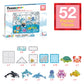 PicassoTiles Magnet Tiles Magnetic Building Blocks Aquarium Marine Animal Theme Set with 8 Character Action Figures Shark Crab Turtle STEM Toys
