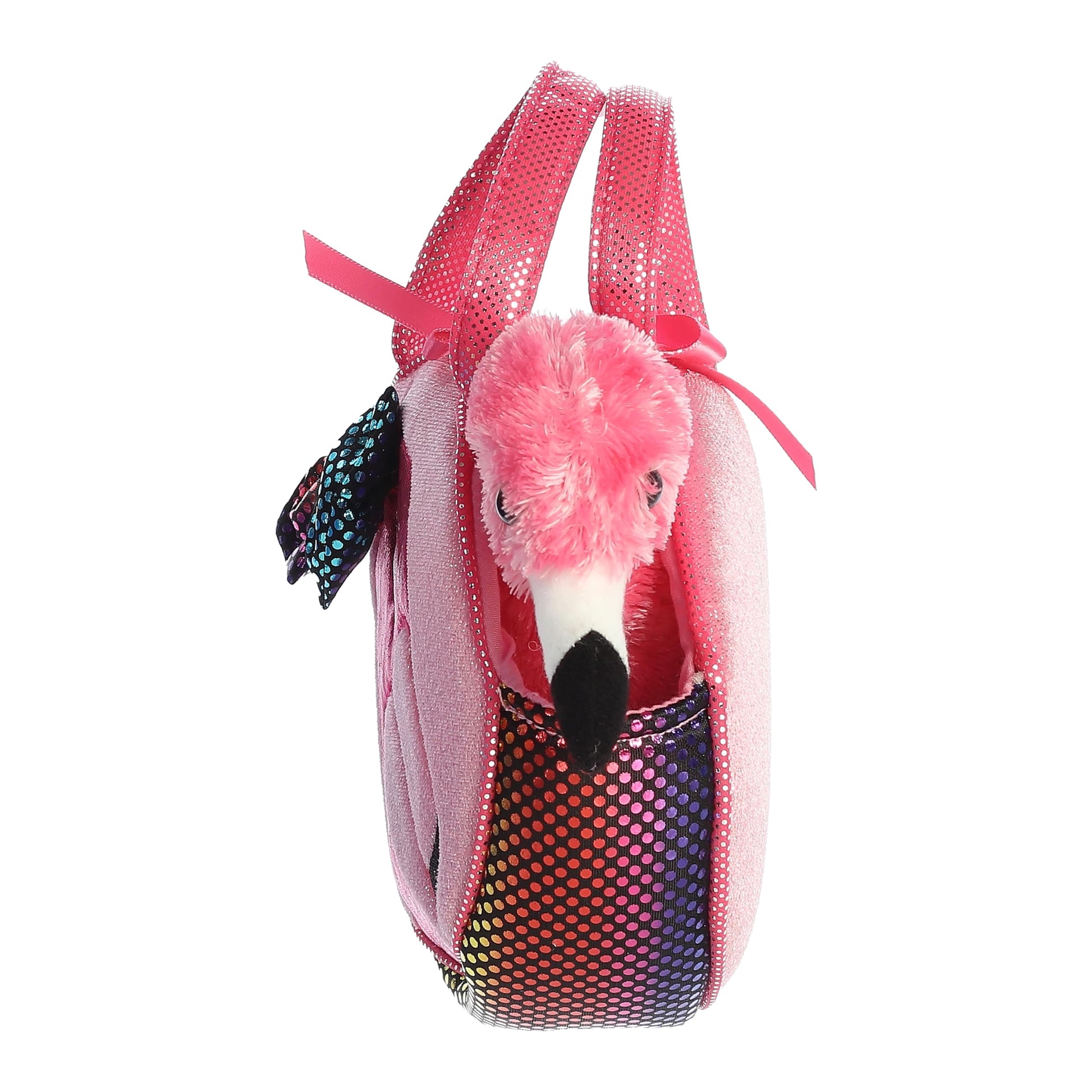 Aurora® Fashionable Fancy Pals™ Fabulous Flamingo Stuffed Animal - Plush with Stylish Purse for Dress Up Fun - Perfect for Kids 3+ Years, Costumes