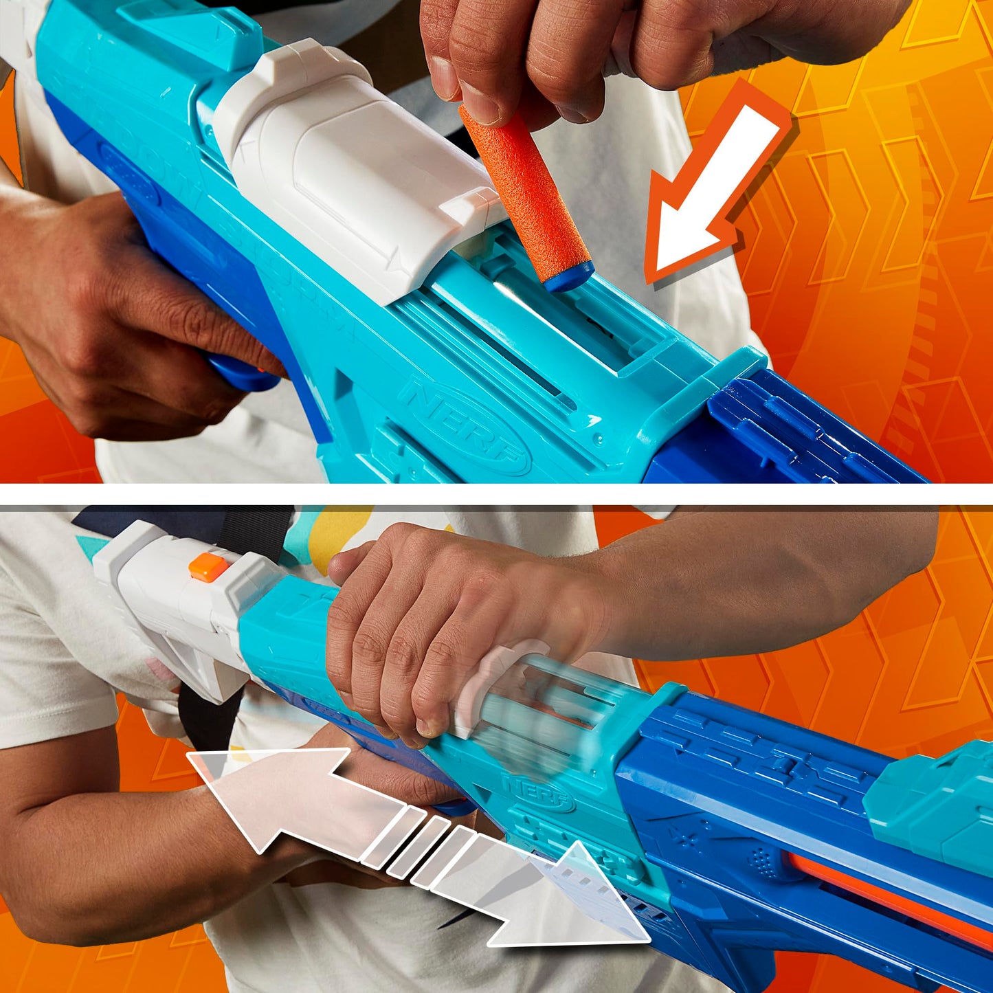 Nerf N Series Shadow Storm Dart Blaster, Stock, Barrel, Sight, 24 Nerf N1 Darts Compatible Only with Nerf N Series Blasters, Kids Gifts, Ages 8+
