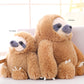 Winsterch Large 20-Inch Brown Sloth Plush Stuffed Animal Toy