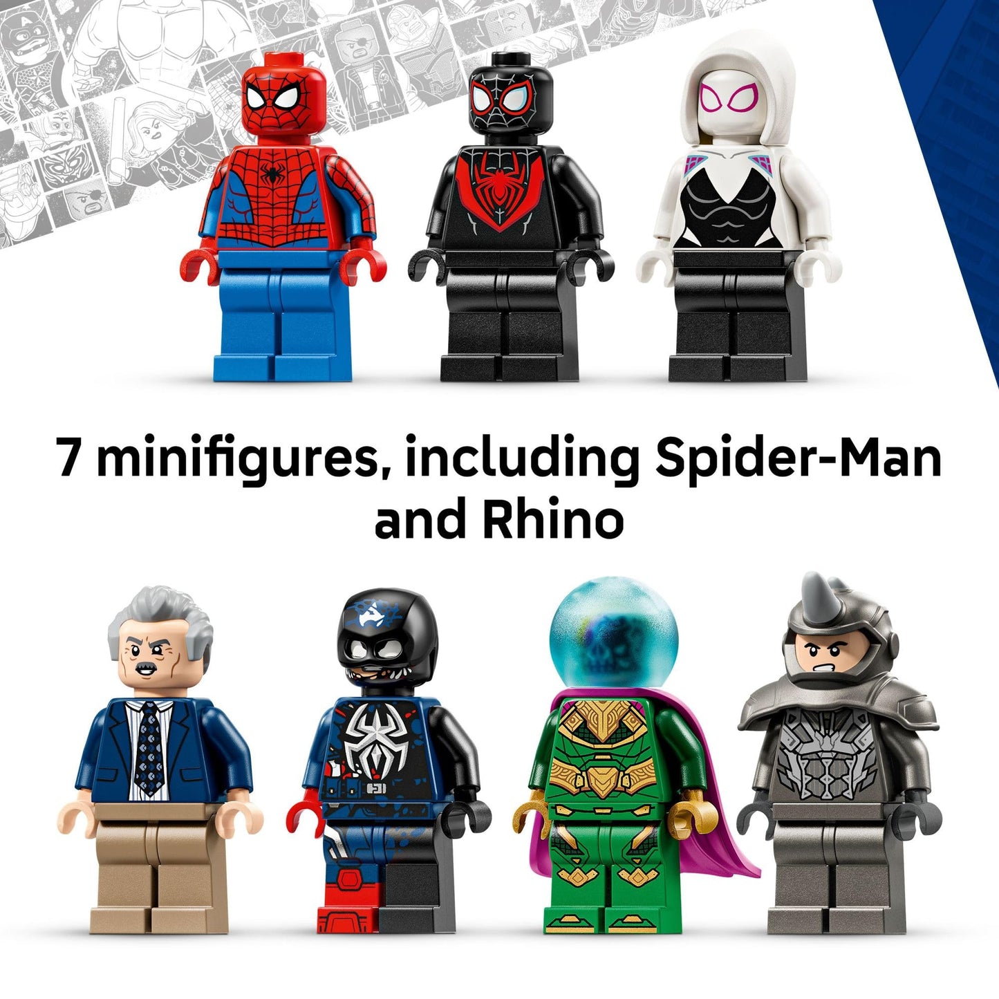 LEGO Marvel Spider-Man vs. Mysterio: The Daily Bugle Building Toy - Pretend Play Set with 7 Minifigures & Rhino Mech - Super Hero Toy for Boys