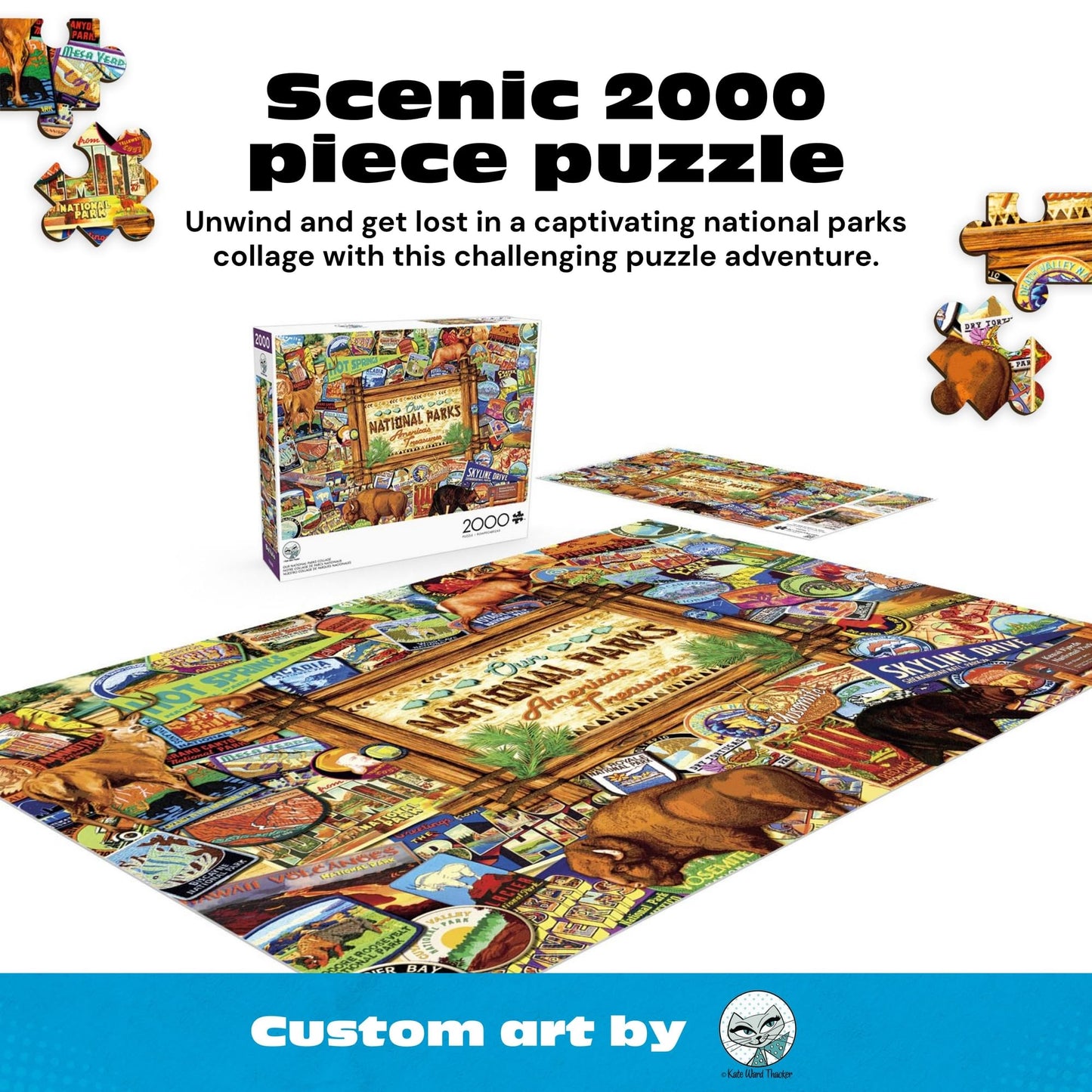Buffalo Games - Our National Parks Collage - 2000 Piece Puzzle for Adults