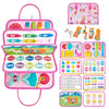 Freebear Busy Board Toddler Travel Toys Quiet Book Sensory Board for Toddlers 1 2 3 4, Montessori Educational Toys for 3 4 Year Old Girls Boys Gift