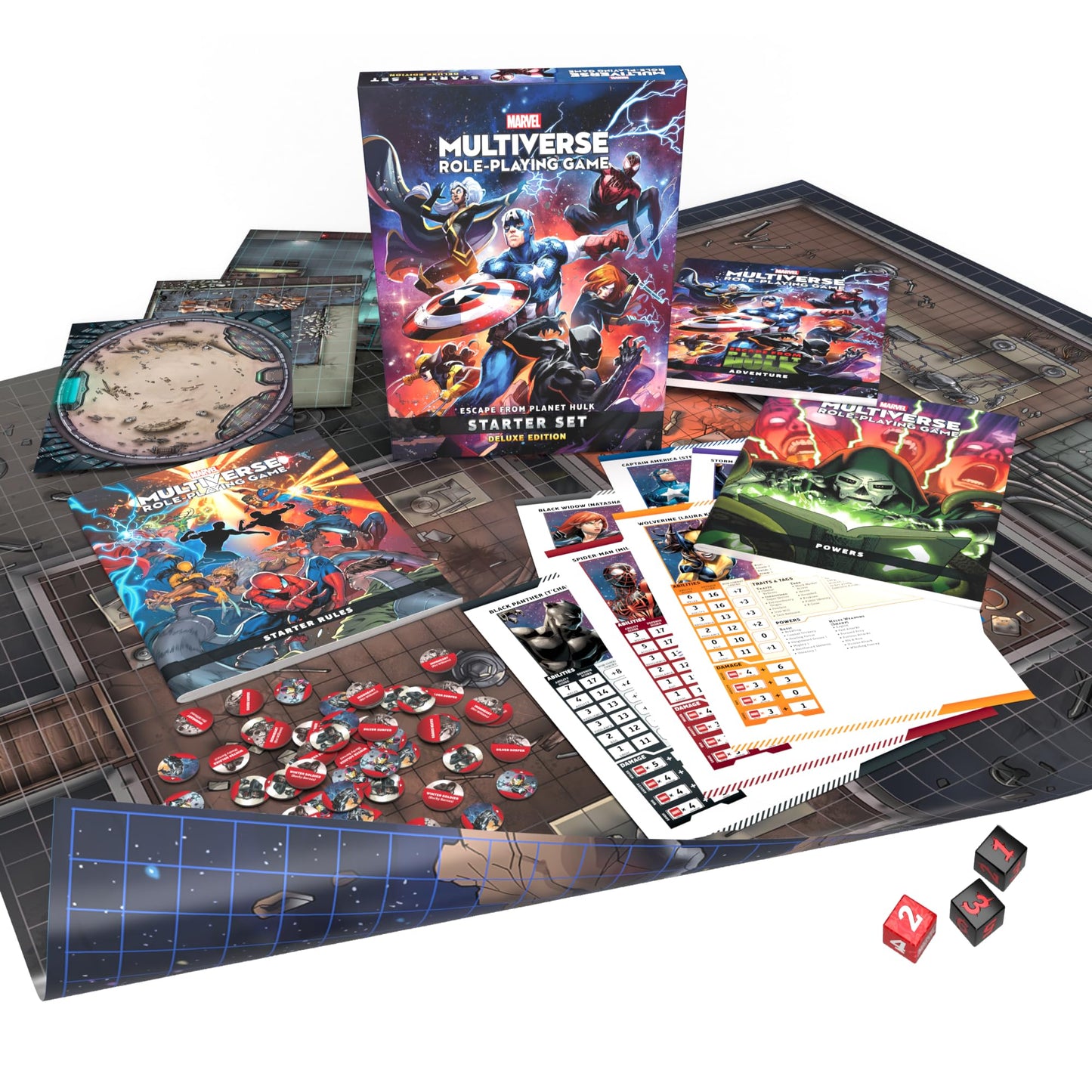 CMON Marvel Multiverse RPG: Escape from Planet Hulk Starter Set - Action-Packed Superhero Roleplaying Game, Strategy Game for Kids & Adults, Ages 12+