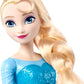 Mattel Disney Frozen Singing Elsa Doll with Lights & Music, Sings “Let It Go” from Movie, Posable with Sparkling Signature Outfit & Removable Shoes