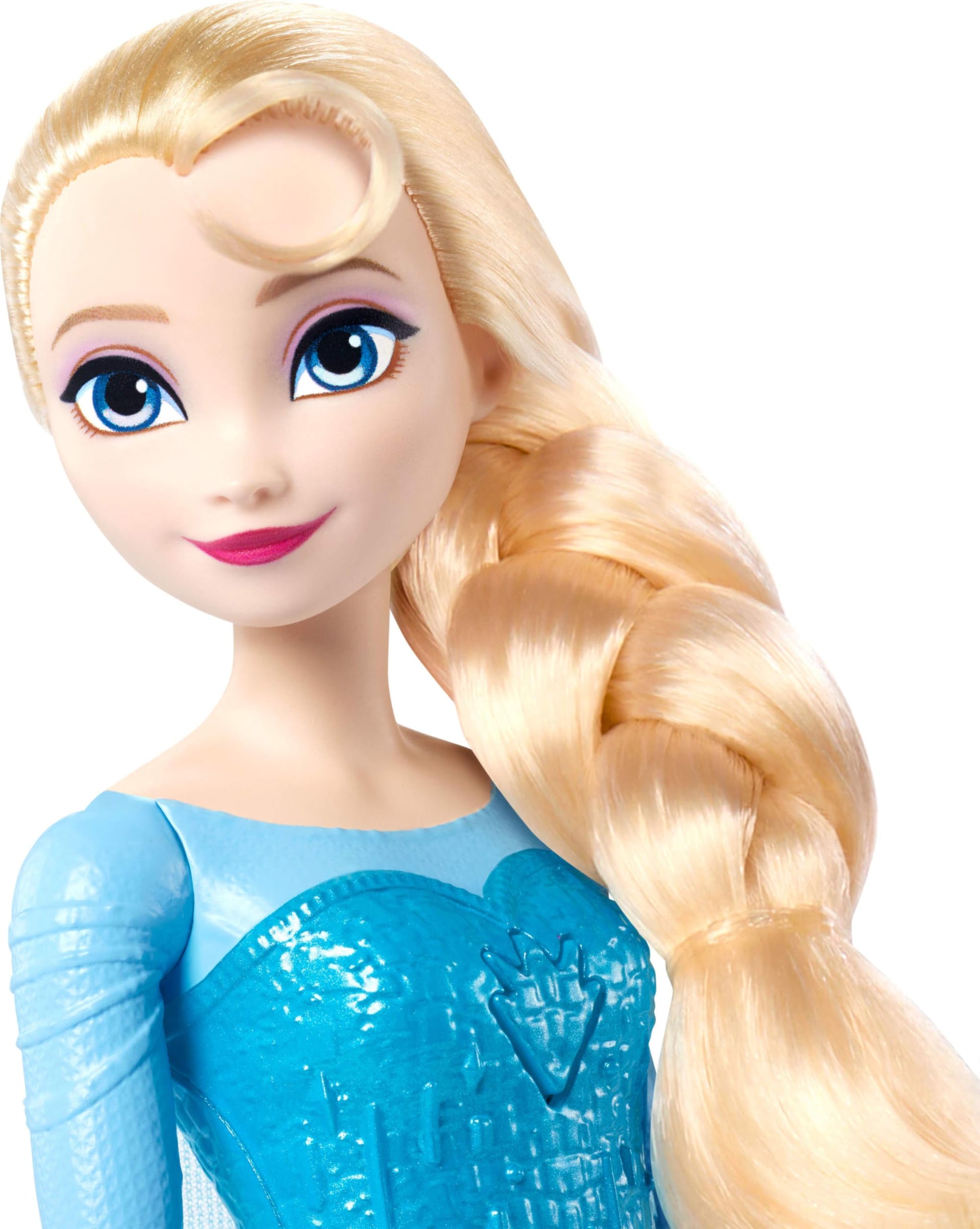 Mattel Disney Frozen Singing Elsa Doll with Lights & Music, Sings “Let It Go” from Movie, Posable with Sparkling Signature Outfit & Removable Shoes