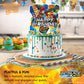 Treasures Gifted Officially Licensed BEYBLADE BURST Cake Topper Set - (1) BEYBLADE Cake Topper & (24) BEYBLADE Cupcake Topper & Wrappers - BEYBLADE