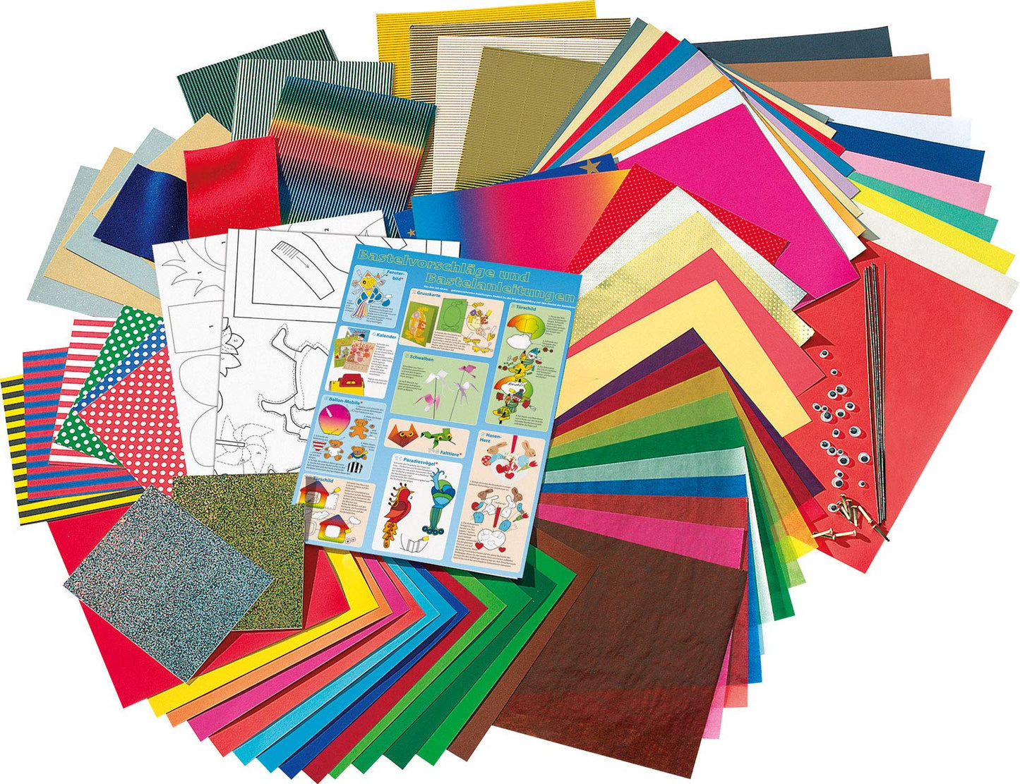Folia 50915/1 Jumbo Craft Case with 107 Pieces, Huge Selection of Craft Materials for Children and Adults