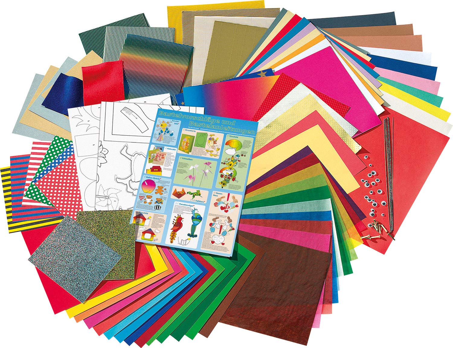 Folia 50915/1 Jumbo Craft Case with 107 Pieces, Huge Selection of Craft Materials for Children and Adults