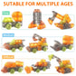 SHYMAGICRZ 74PCS Engineering Series Magnetic Tiles, Magnetic Construction Blocks - Build Excavator, Crane & Dump Truck, STEM Toys Gift Box for Ages