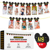 Mickey 1st Birthday Photo Banner - New Born to 12 Month First Birthday Banner - Mickey 1st Birthdays Decorations - Boy First Birthdays Decorations