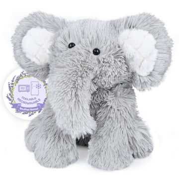 SuzziPals Warming Elephant Stuffed Animals, Microwavable Stuffed Animal Heating Pads for Cramps, Pain & Stress Relief, Heatable & Coolable Stuffed
