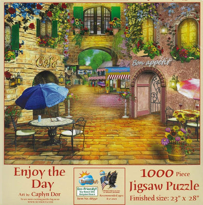 SUNSOUT INC - Enjoy the Day - 1000 pc Jigsaw Puzzle by Artist: Caplyn Dor - Finished Size 23" x 28" - MPN# 66550