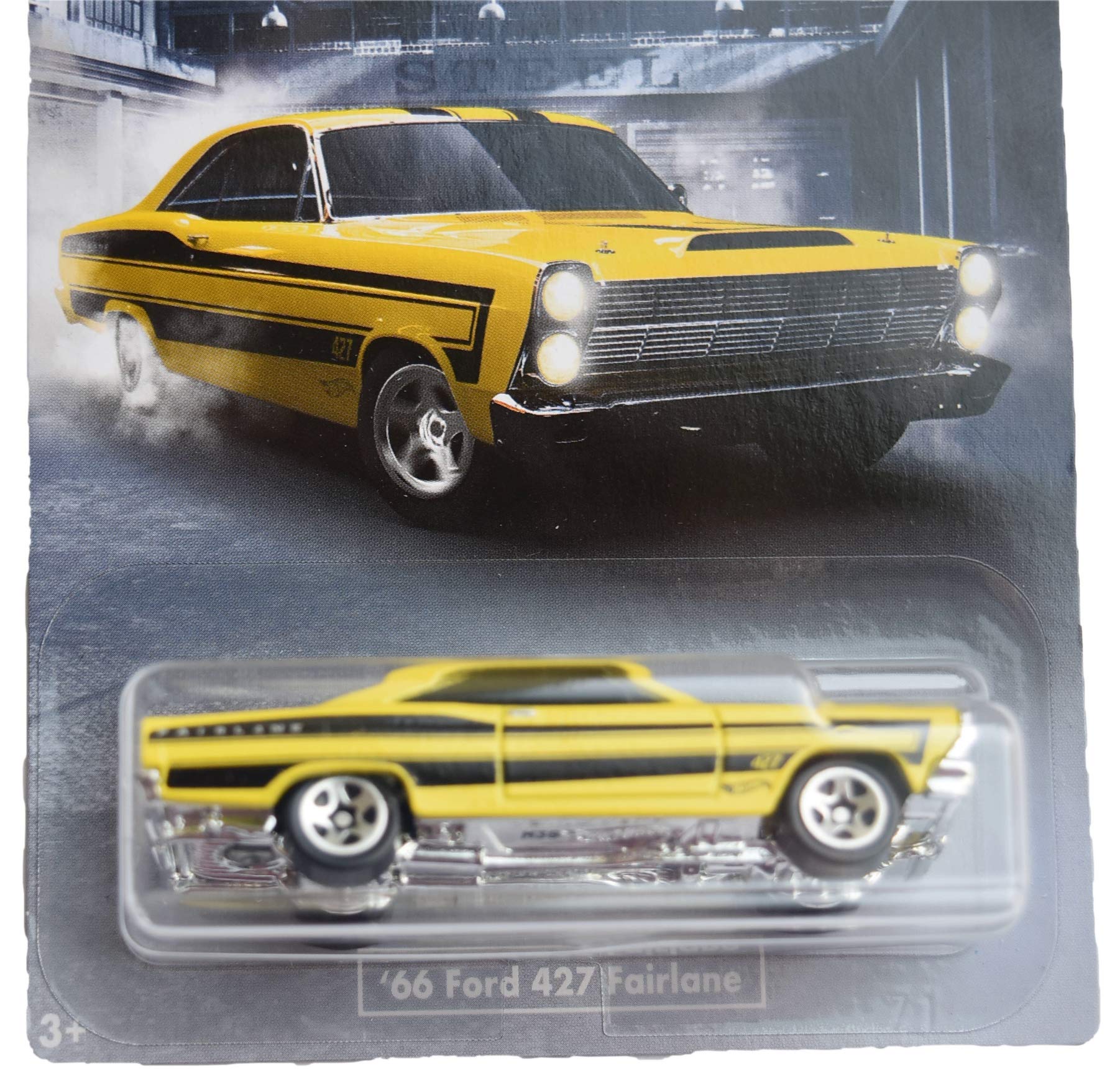 Hot Wheels American Steel Series '66 Ford 427 Fairlane 2/10, Yellow