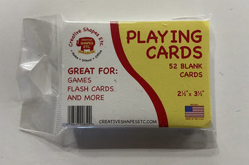 2.5" x 3.5" Blank White Playing Cards, 52 Blank Cards for Learning Games, Studying, Vocabulary Flash Cards, DIY Games, Classroom and More