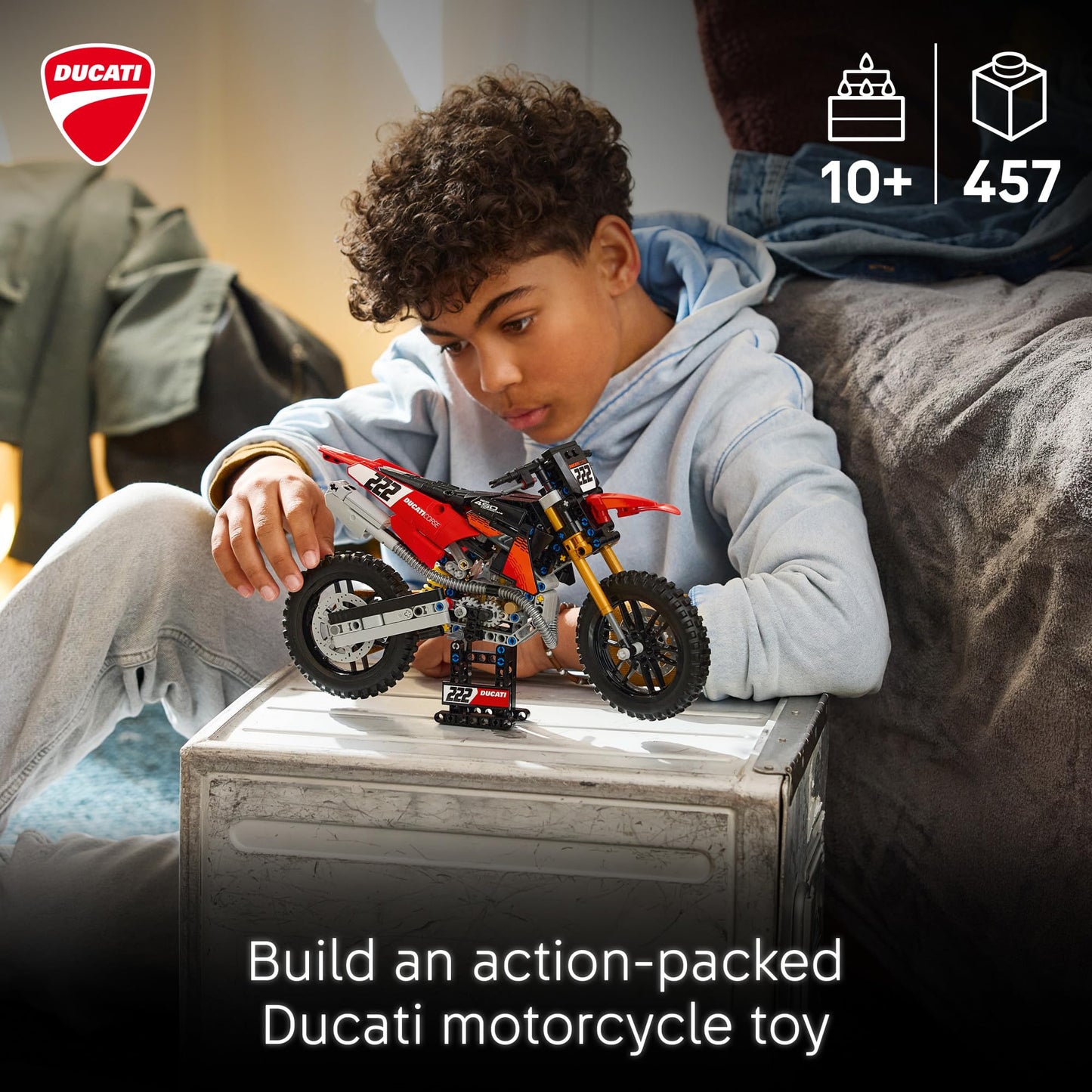 LEGO Technic Ducati Desmo450 MX Factory Motorcycle 42238