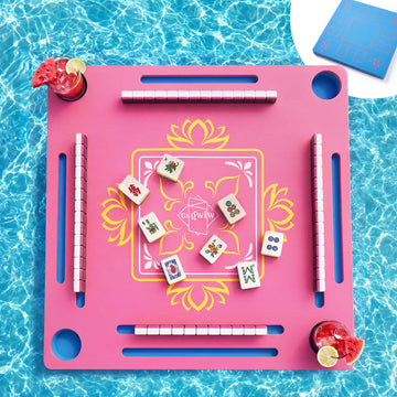 GKQWLW Floating Mahjong Table for Pool, Double-Sided Waterproof Float Game Tray for Mahjong, Poker, Cards, Dominoes Scrabble, Water Game Table