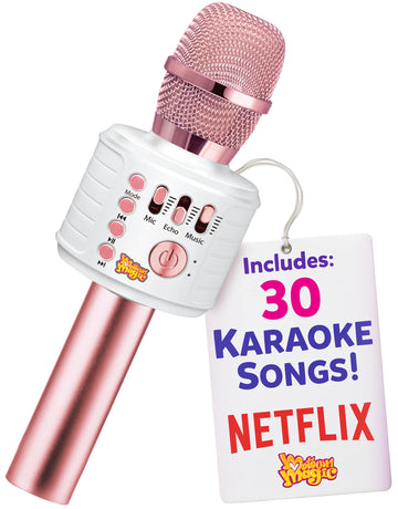 Move2Play, Kids Karaoke Microphone | Includes Bluetooth & Pre-Loaded Songs | Birthday Girls Present for All Ages, 2, 3, 4, 5+ Year Old Girls, Boys &
