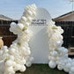 JZCZOEB White Double Stuffed Balloons Different Size 115Pcs 5/10/12/18" White Balloon Arch Garland kit for Birthday Baby Shower Bridal Shower Gender