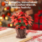 ROBOTIME 3D Wooden Poinsettia Puzzle - with Flower Pot Base, Adjustable Stem, Christmas Home Desk Decor, DIY Craft Kit for Adults
