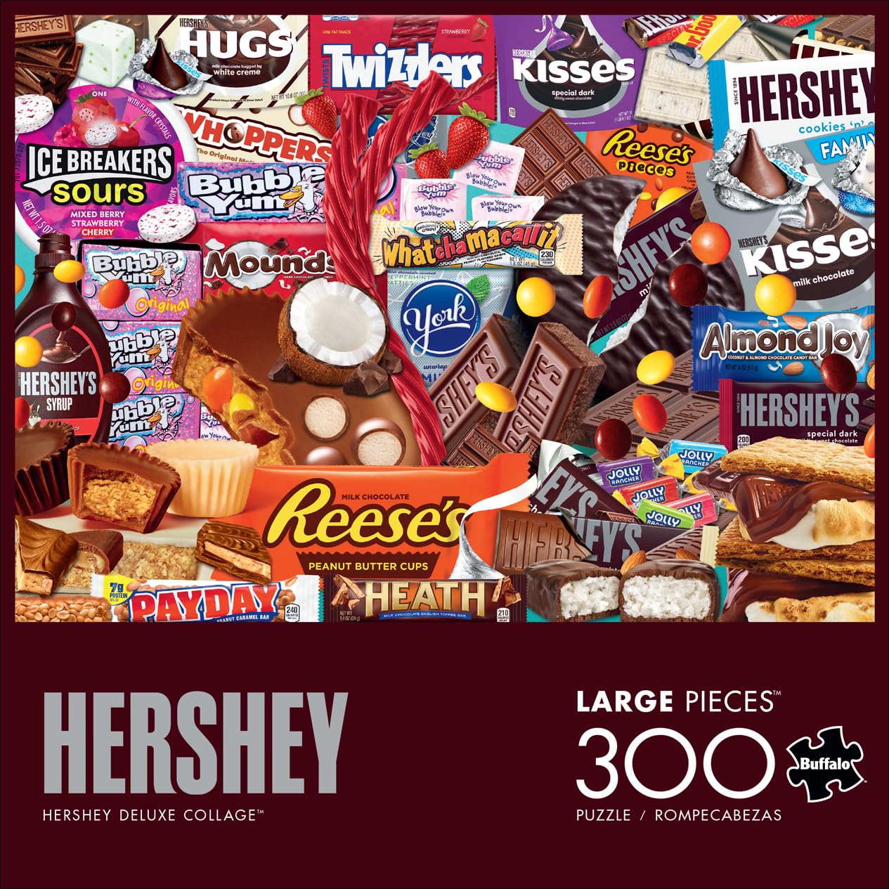 Buffalo Games - Hershey Deluxe Collage - 300 Large Piece Puzzle for Adults