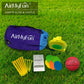 AirMyFun Inflatable Bounce House, Obstacles Bouncer & Slide with Air Blower (Purple Style)
