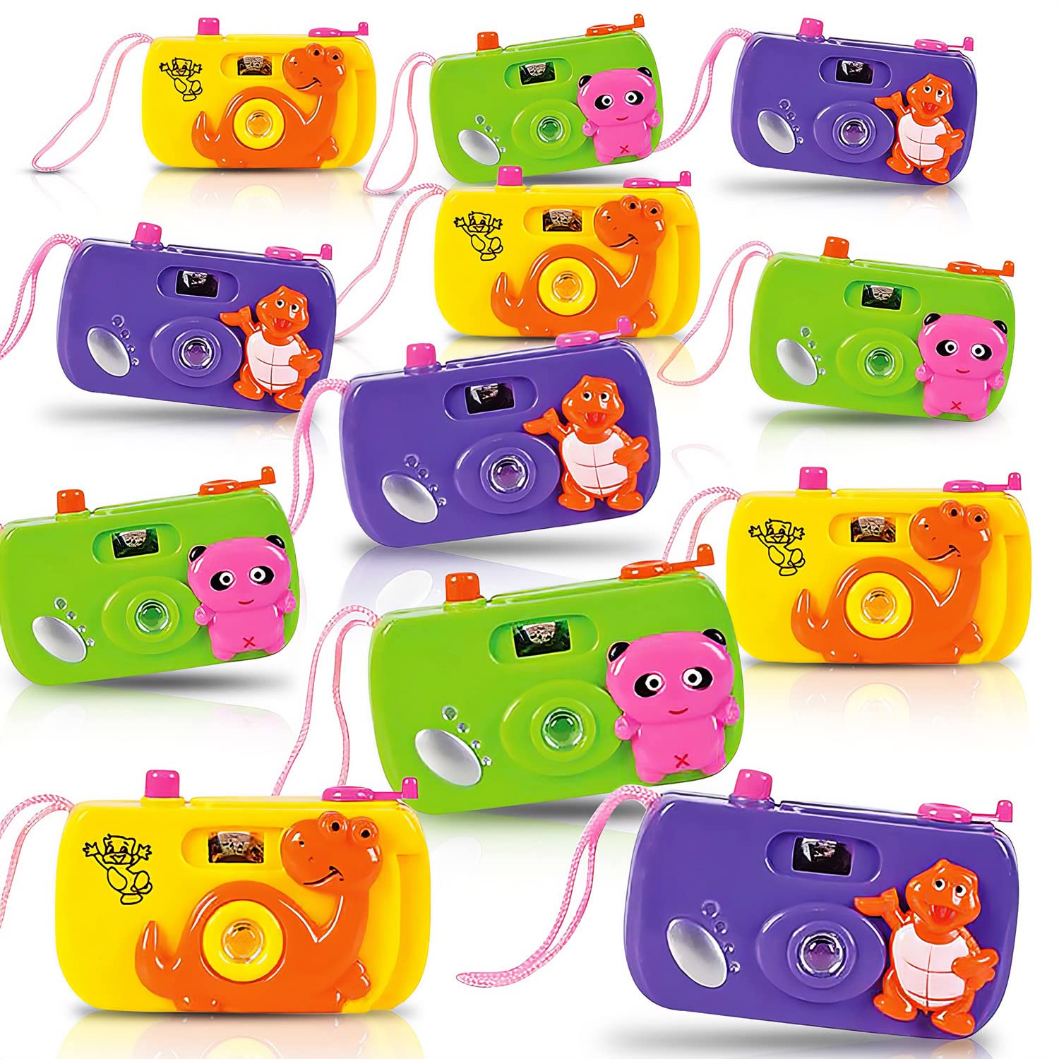 ArtCreativity Kids Camera Toy Set with Images in Viewfinder (12PCs) Pretend Play for Toddlers, Great for Birthday Party Favors for Kids 3-5, Goody