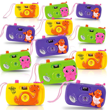 ArtCreativity Kids Camera Toy Set with Images in Viewfinder (12PCs) Pretend Play for Toddlers, Great for Birthday Party Favors for Kids 3-5, Goody