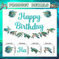Sea Turtle Birthday Banner with Garland Hanging Swirls, Turtle Birthday Decorations for Ocean Themed Party