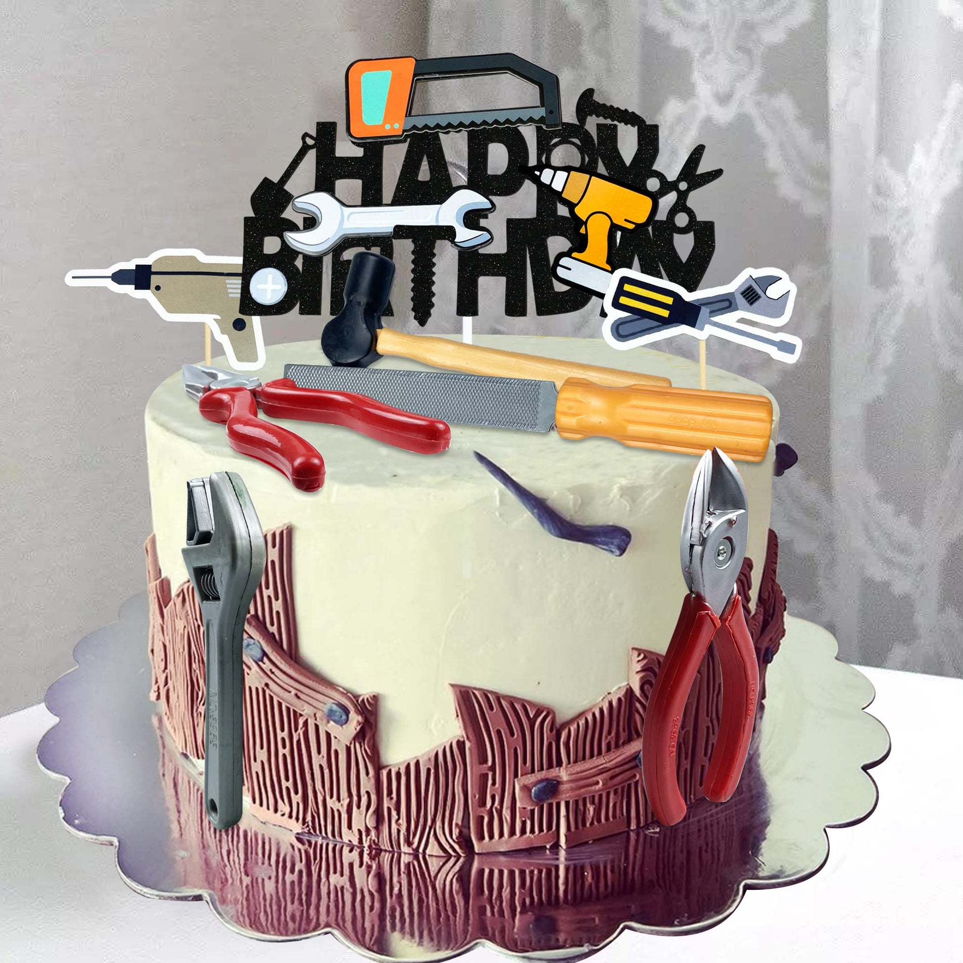 18PCS Tools Cake Topper Tools Cake Decorations Tool themed cake decoration