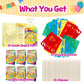 Decojoy Party Favors for Kids 4-8, Scratch Art Birthday Return Gifts, Bulk Rainbow Scratch Paper Notebook 24 Set with Reusable Stencils, Christmas