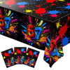 Blue Orchards 67 Tablecover (Pack of 3) - XL 54"x108" - Immersive 67 Birthday Party Decorations, 6 7 Paint Splatter Party Tablecloth, Brainrot Themed