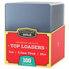 Cardboard Gold - 100pt Top Loaders for Cards - 25 Count - Premium 3x4 Inch Trading Card Toploaders - Protect Your Baseball and Sports Cards with These