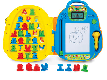 Winfun Lil Learner Alphabet Backpack for Toddlers 3+ Interactive Learning Backpack with 27 Tiles 26 Words 180+ Phrases Letter Writing Features Fun