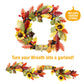 Brickcraft Harvest Wreath Brick Building Kit, 382 Pieces | DIY Autumn & Halloween Home Décor | 2-in-1 Fall Wreath & Garland Craft | Festive