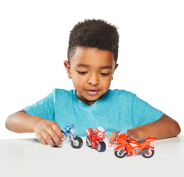 Ricky Zoom Hank & The Bike Buddies Motorcycle Toys (Set of 3), Multi