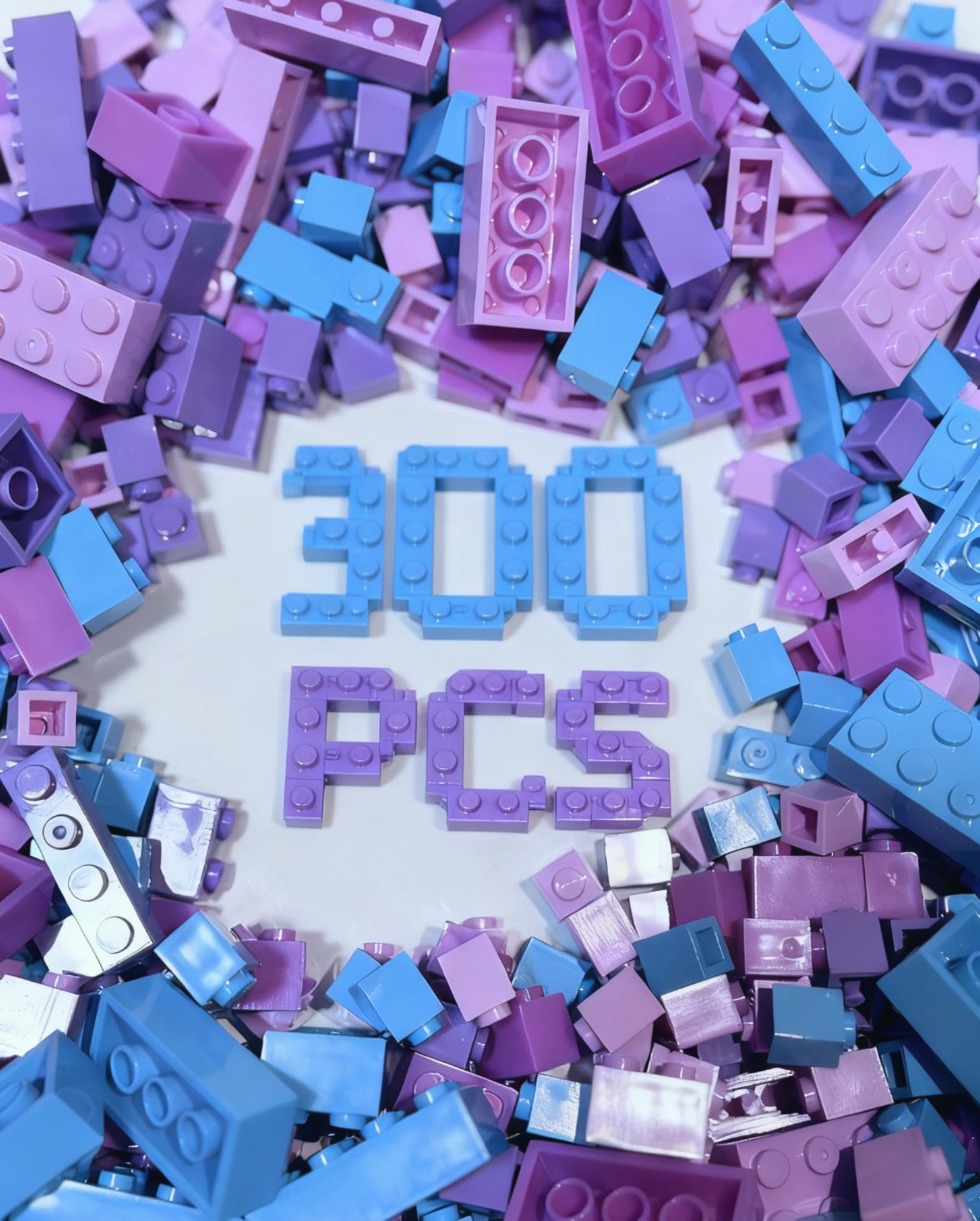 300 Pieces Friend Girls Building Bricks, Bulk Small Bricks for Building, Compatible with Lego Parts and Pieces, Creative Building Block Toys for Girls