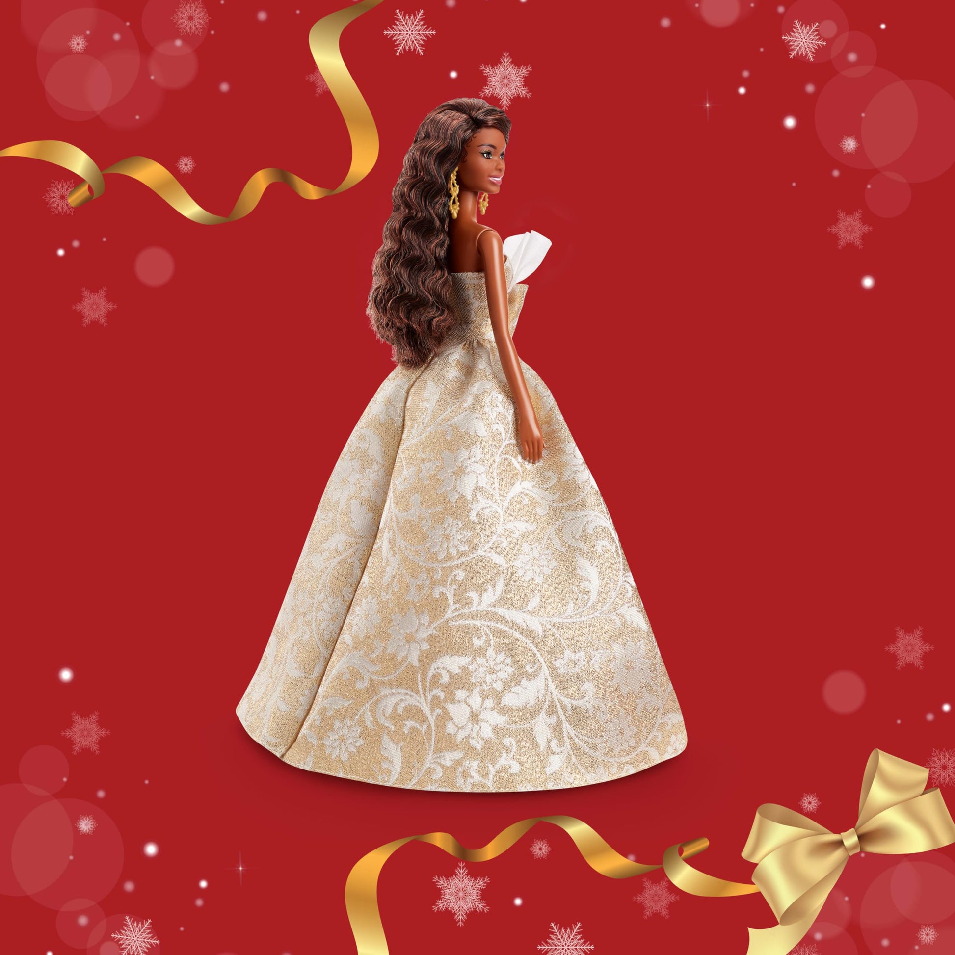La poupée Barbie Joyeux Noël2025 brille de mille feux