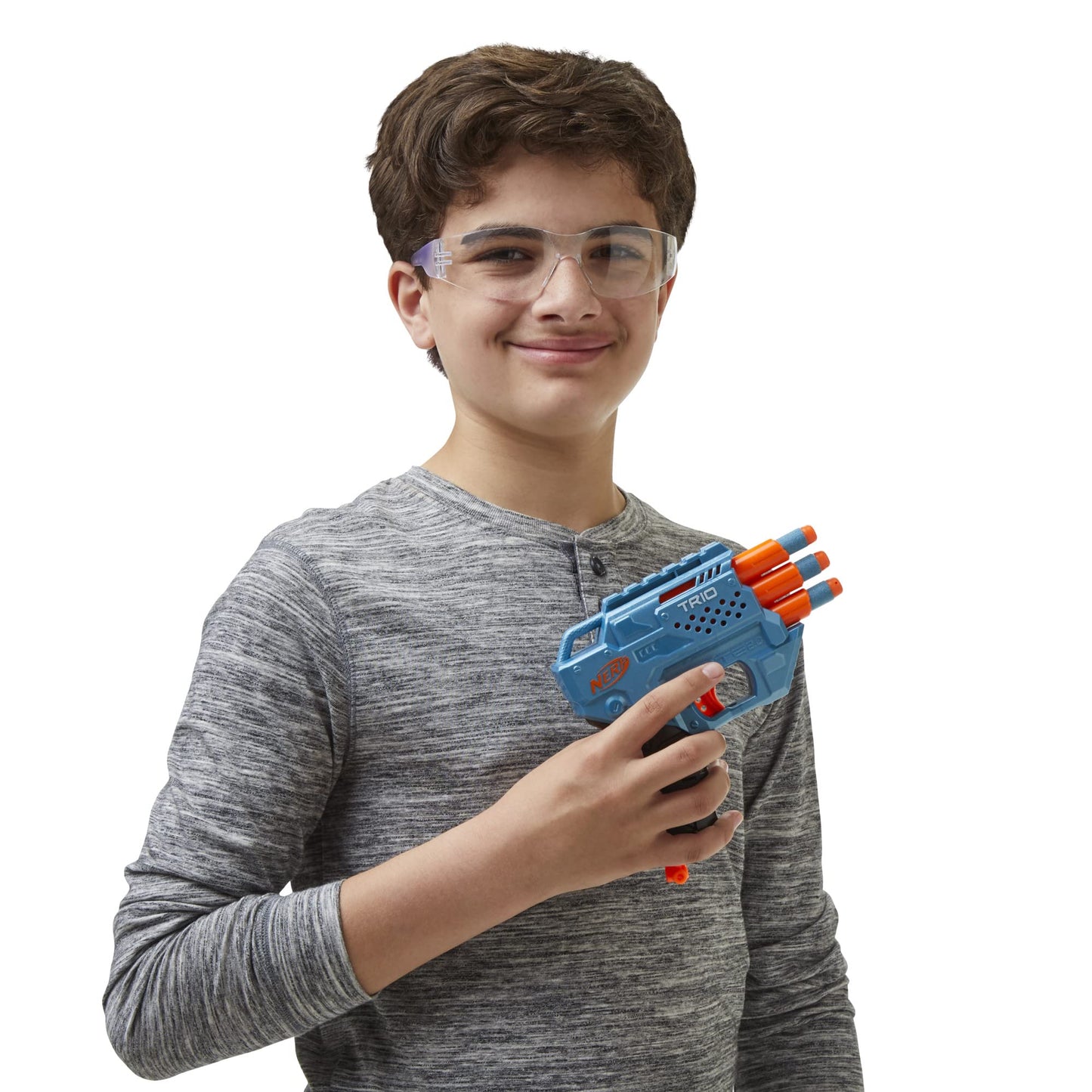 Nerf Elite 2.0 Trio SD-3 Blaster - Includes 6 Official Darts - 3-Barrel Blasting - Tactical Rail for Customizing Capability
