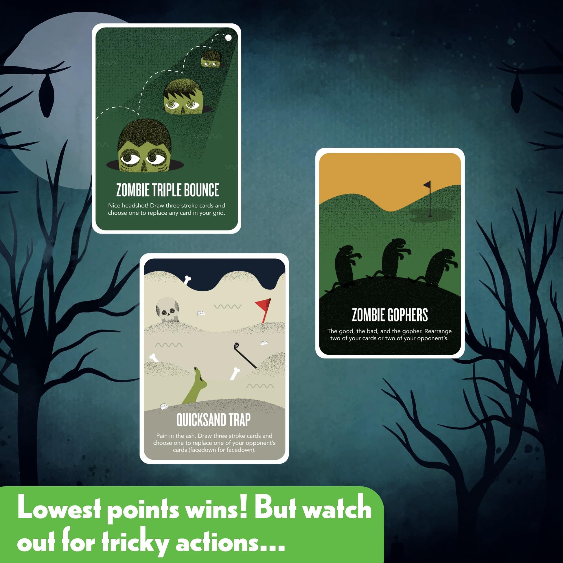 The Golfing Dead - Best New Zombie Card Game Top Family Games for 2 to 6 Players - Great for Adults, Couples, Teens, and Kids Ages 7 Years and Up