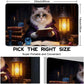 Playmat for MTG Cat Magic Play Mat 24x14 Inch Card Game Mat for Magic The Gathering TCG PTCG Playmat with Free Storage Bags Non-Slip Backing