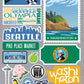 Reminisce Jet Setters 3.0 State Dimensional Stickers - Washington
