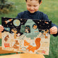 eeBoo: Space Exploration - 20 Piece Puzzle - 15 x 11 Kids Jigsaw, Oversized Glossy Pieces, Animals On The Moon, Preschool Puzzle, Age 3+