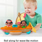 Fisher-Price Little People Toddler Toy Disney Princess Moana & Maui’s Canoe Sail Boat with Figures for Pretend Play Ages 18+ Months