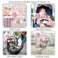 Musical Owl Rattle Sheep Pink Elephant Car Seat Toys for Babies 0-6 Months, Hanging Stroller Toys for Baby Girls 3-6 Month, Newborn Girl Infants Baby