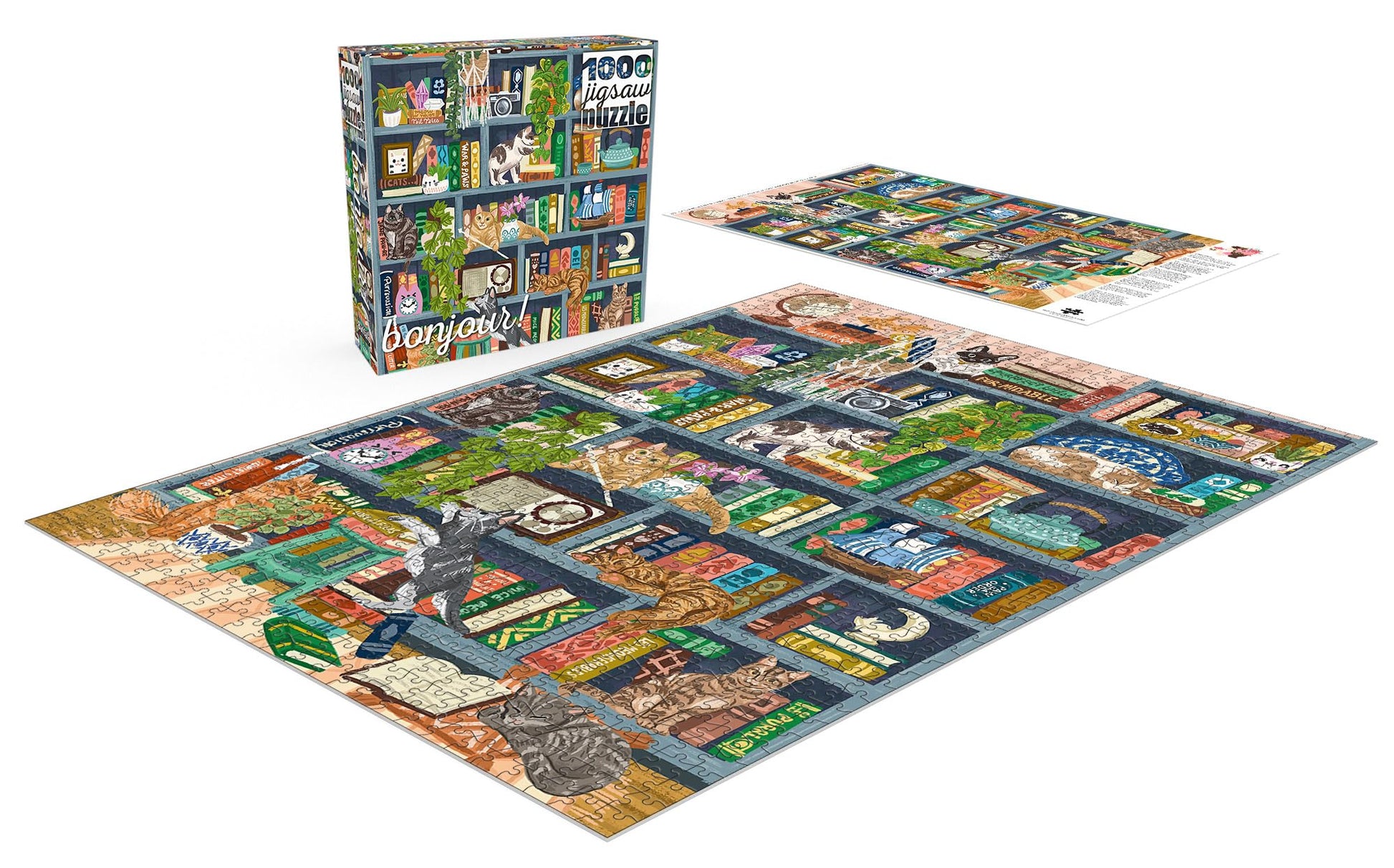 Buffalo Games - Cats at Home Library - 1000 Piece Jigsaw Puzzle for Adults