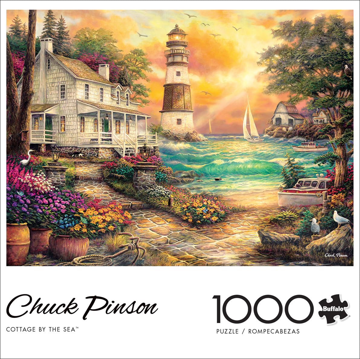 Buffalo Games - Cottage by the Sea - 1000 Piece Jigsaw Puzzle for Adults