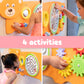 SPARK & WOW Bear Activity Wall Panel | Ages 18m+ | Montessori Sensory Wall Toy | 4 Activities | Busy Board | Toddler Room Décor